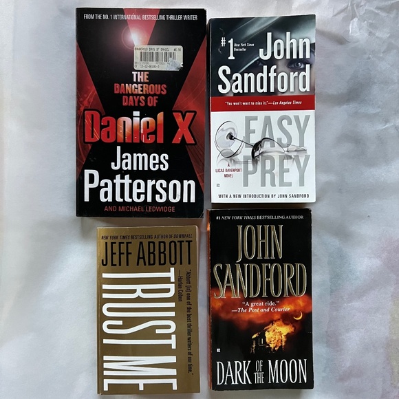 BARGAIN: 4 books by John Sanford, James Patterson, & Jeff Abbott; Mysteries - Picture 1 of 16